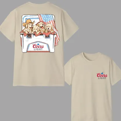“Coors Light Pup Cooler” American Outdoor Dog Tee