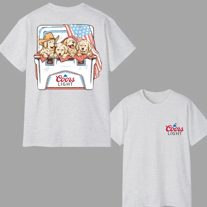 “Coors Light Pup Cooler” American Outdoor Dog Tee