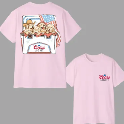 “Coors Light Pup Cooler” American Outdoor Dog Tee
