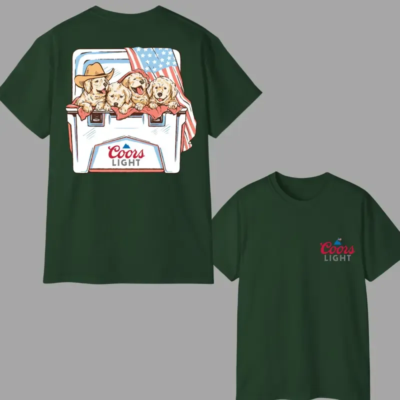 “Coors Light Pup Cooler” American Outdoor Dog Tee