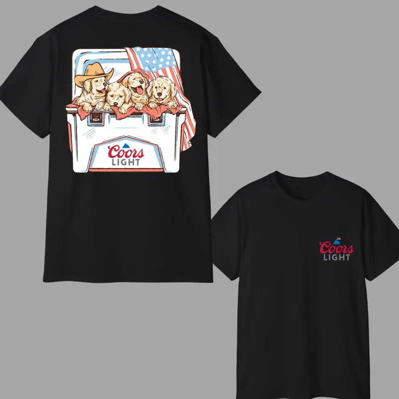 “Coors Light Pup Cooler” American Outdoor Dog Tee