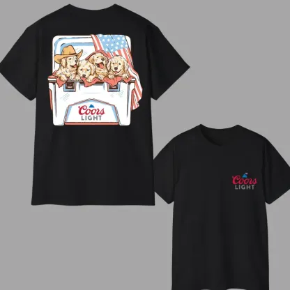 “Coors Light Pup Cooler” American Outdoor Dog Tee