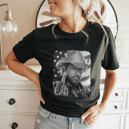 “Toby Keith American Spirit” Edgy Middle - Finger Tee