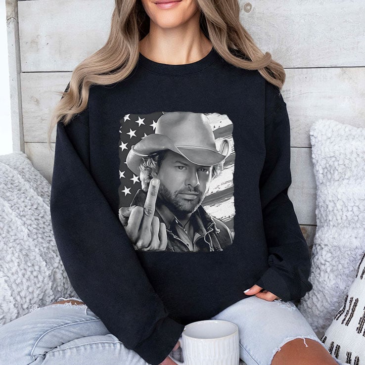 “Toby Keith American Spirit” Edgy Middle - Finger Tee