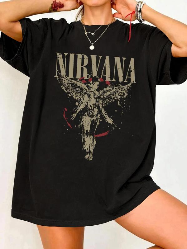 “Nirvana Rock Legacy” Vintage Distressed Graphic Tee