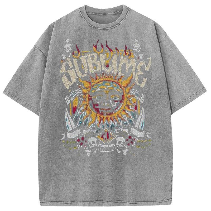 “Vintage Sublime Rock” Washed Graphic Tee