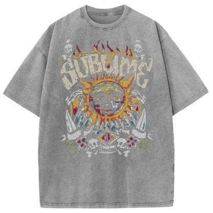 “Vintage Sublime Rock” Washed Graphic Tee
