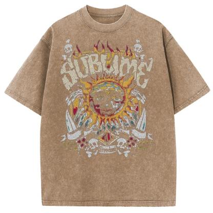“Vintage Sublime Rock” Washed Graphic Tee