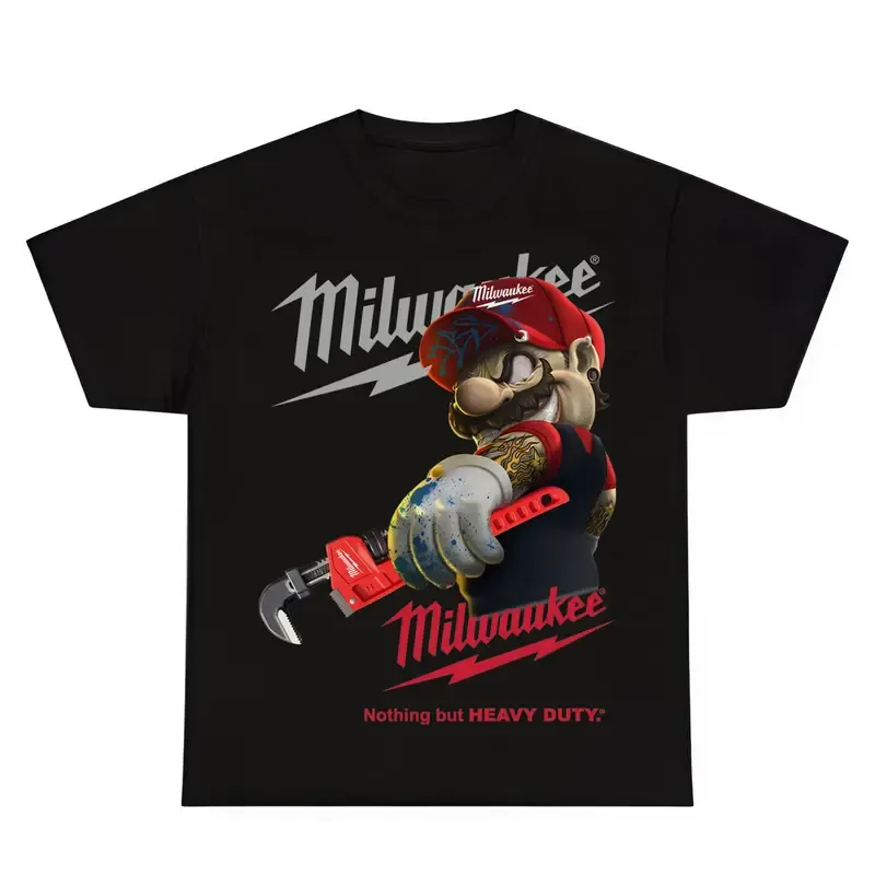 “Hardcore Crossover” Mario Milwaukee Heavy Duty Tee