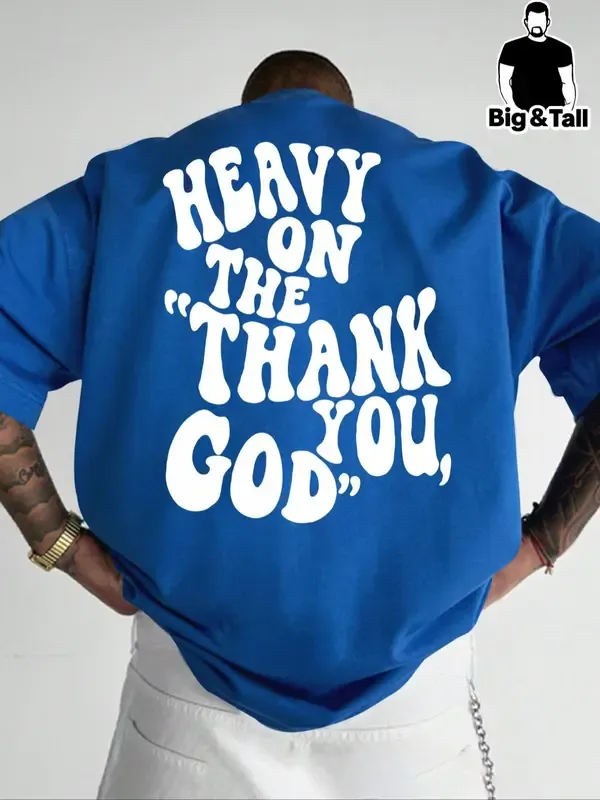 “Faith & Flair” Heavy Thank You God Oversized Tee