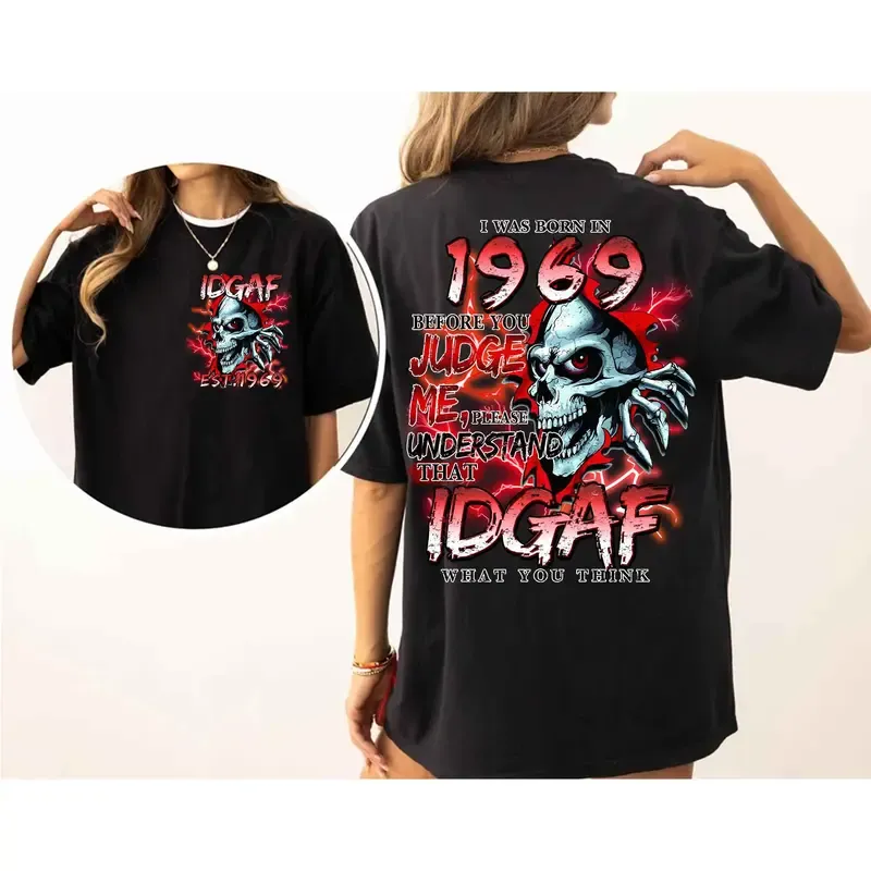 “Rebel Attitude” IDGAF 1969 Skull Tee