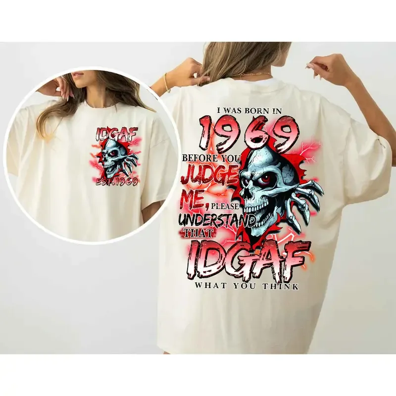 “Rebel Attitude” IDGAF 1969 Skull Tee