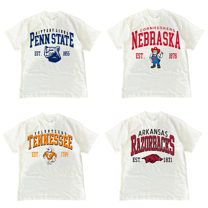 “College NCAA Pride” Vintage Sports Tees