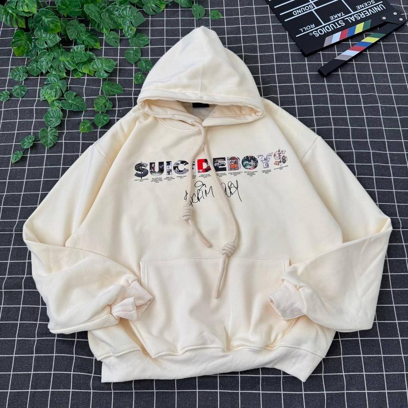 Hip - Hop Inspired Off - White Hoodie