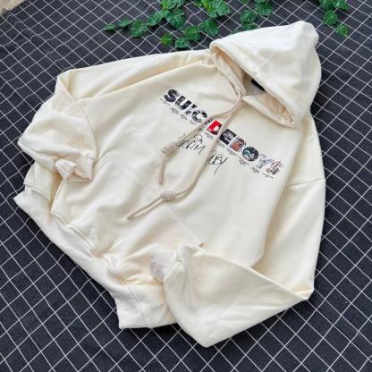 Hip - Hop Inspired Off - White Hoodie