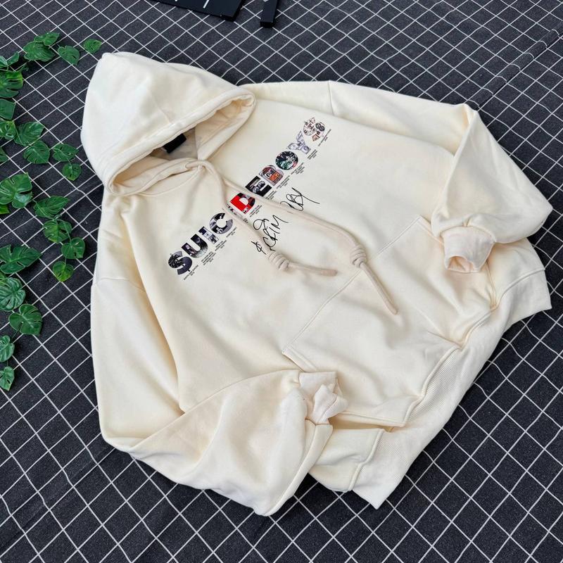 Hip - Hop Inspired Off - White Hoodie