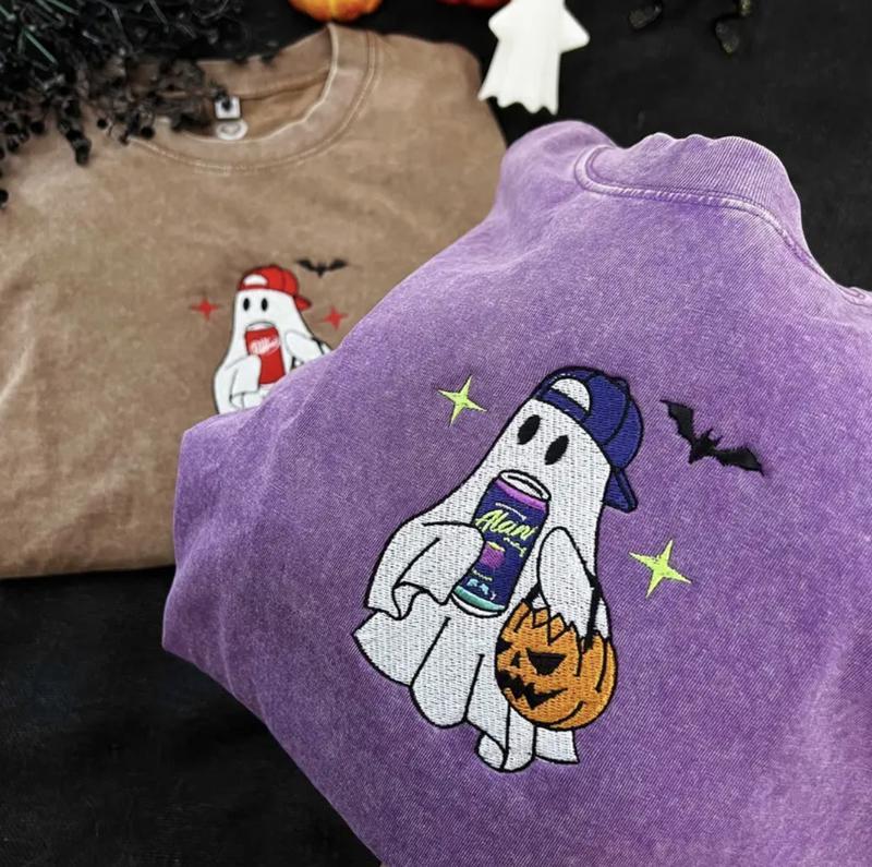 Embroidered Spooky Drink ss2 Halloween Crewneck
