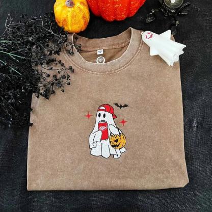 Embroidered Spooky Drink ss2 Halloween Crewneck
