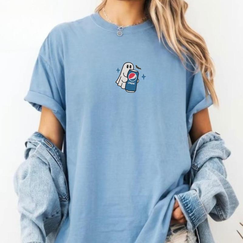 Embroidered Spooky Drink Halloween Crewneck Hoodie