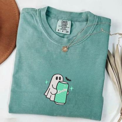 Embroidered Spooky Drink Halloween Crewneck Hoodie