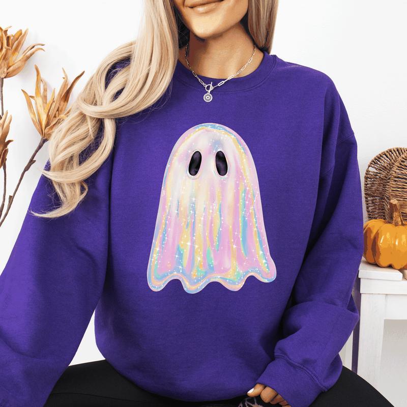 Holographic Ghost Crew - Neck Sweatshirt
