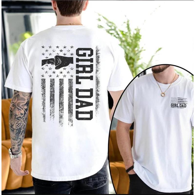 "Girl Dad" Flag Retro Dad Tee