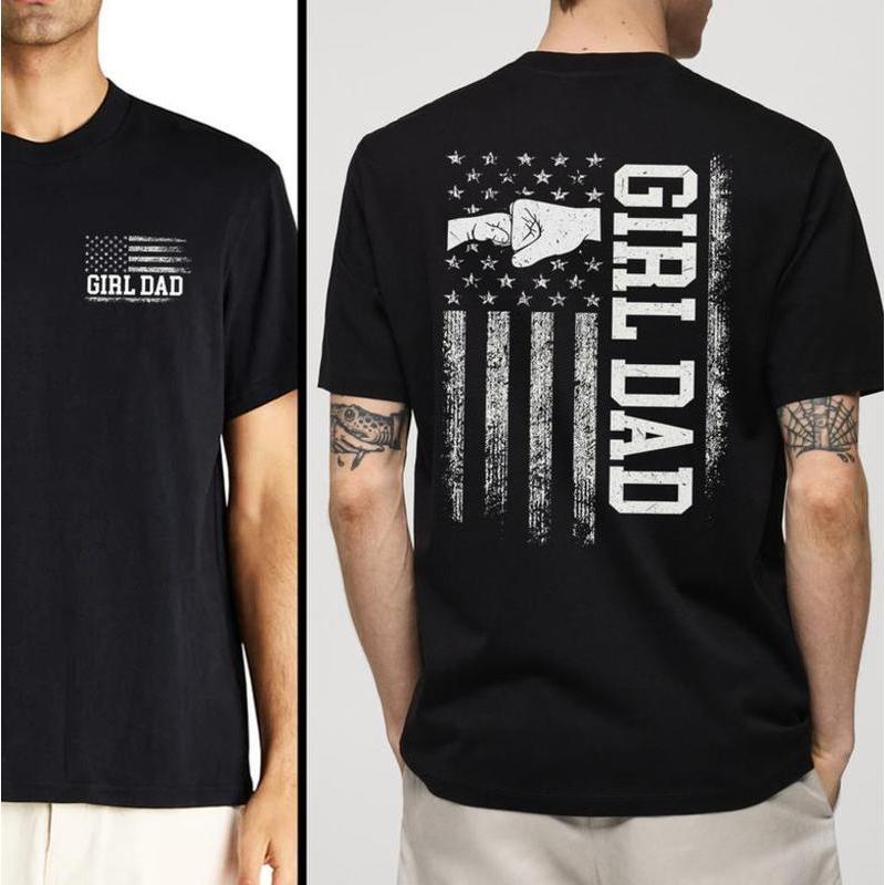 "Girl Dad" Flag Retro Dad Tee