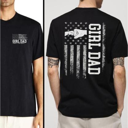 "Girl Dad" Flag Retro Dad Tee
