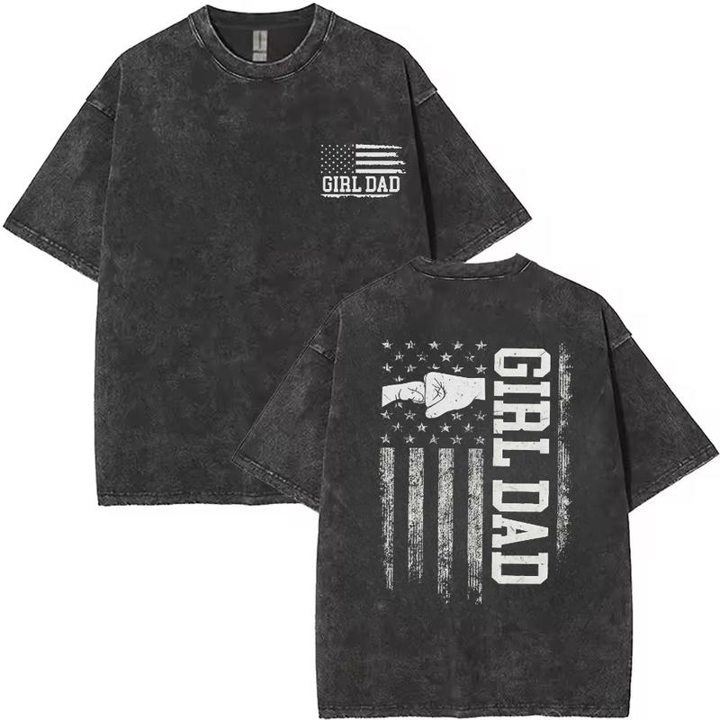 "Girl Dad" Flag Retro Dad Tee