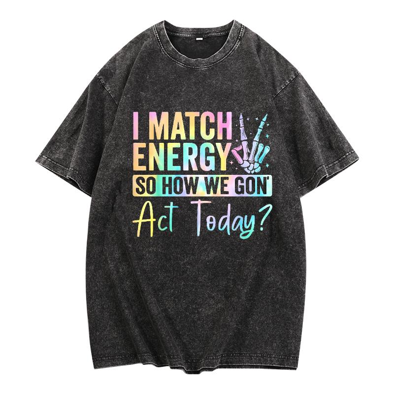 “Energy Match” Skull V Playful Streetwear Tee