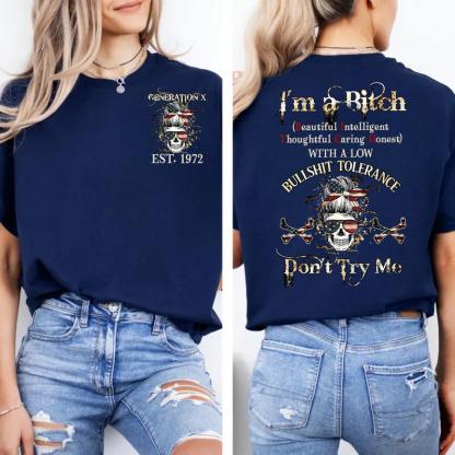 “Generation X” Edgy Attitude Black Hoodie