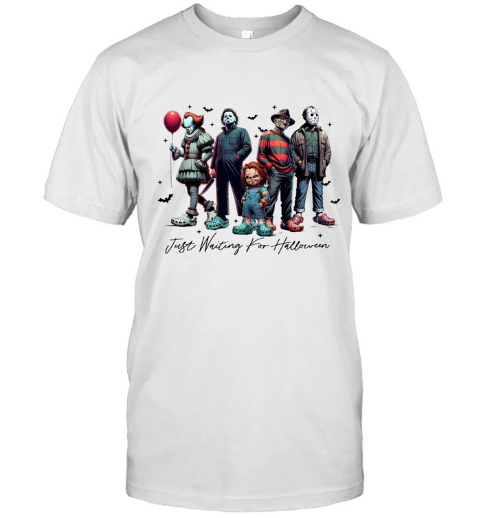 Classic Horror Icons "Just Waiting For Halloween" Apparel
