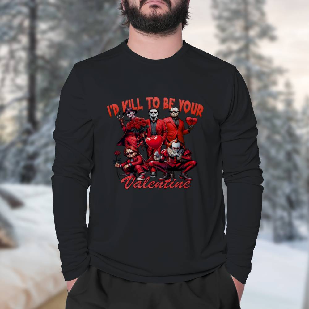 Horror Icons "I’d Kill To Be Your Valentine" Apparel