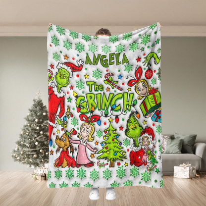 Personalized Name Christmas Blanket