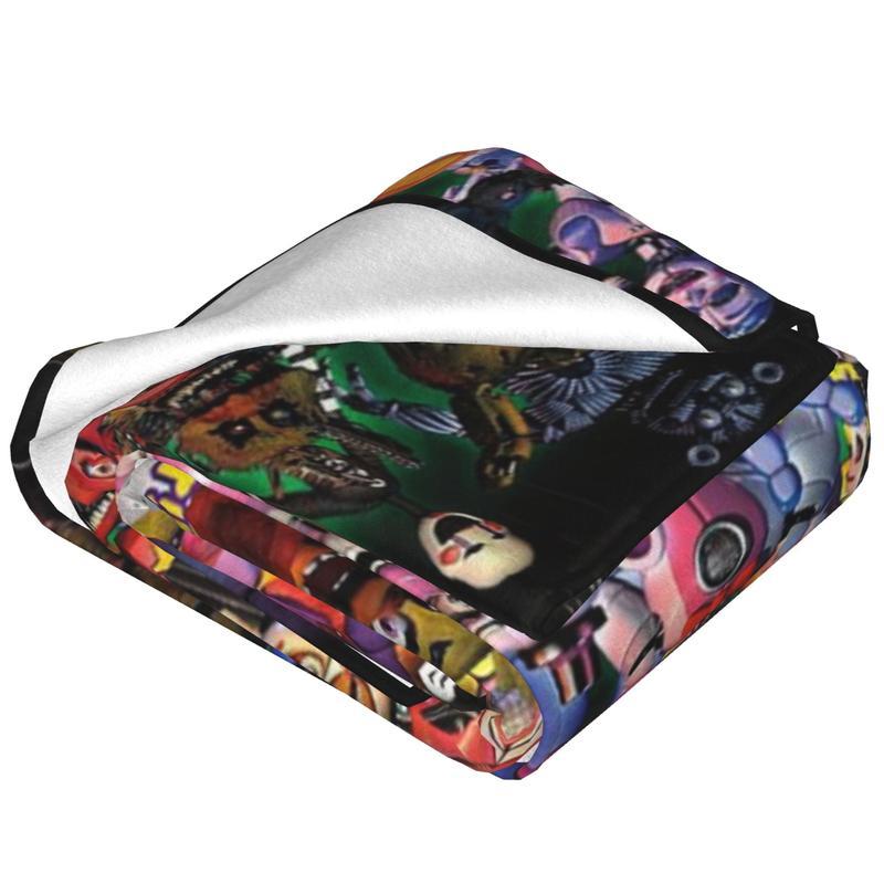 Five Nights at Freddy’s Character Collage Throw Blanket – FNAF Fan Soft Plush Blanket