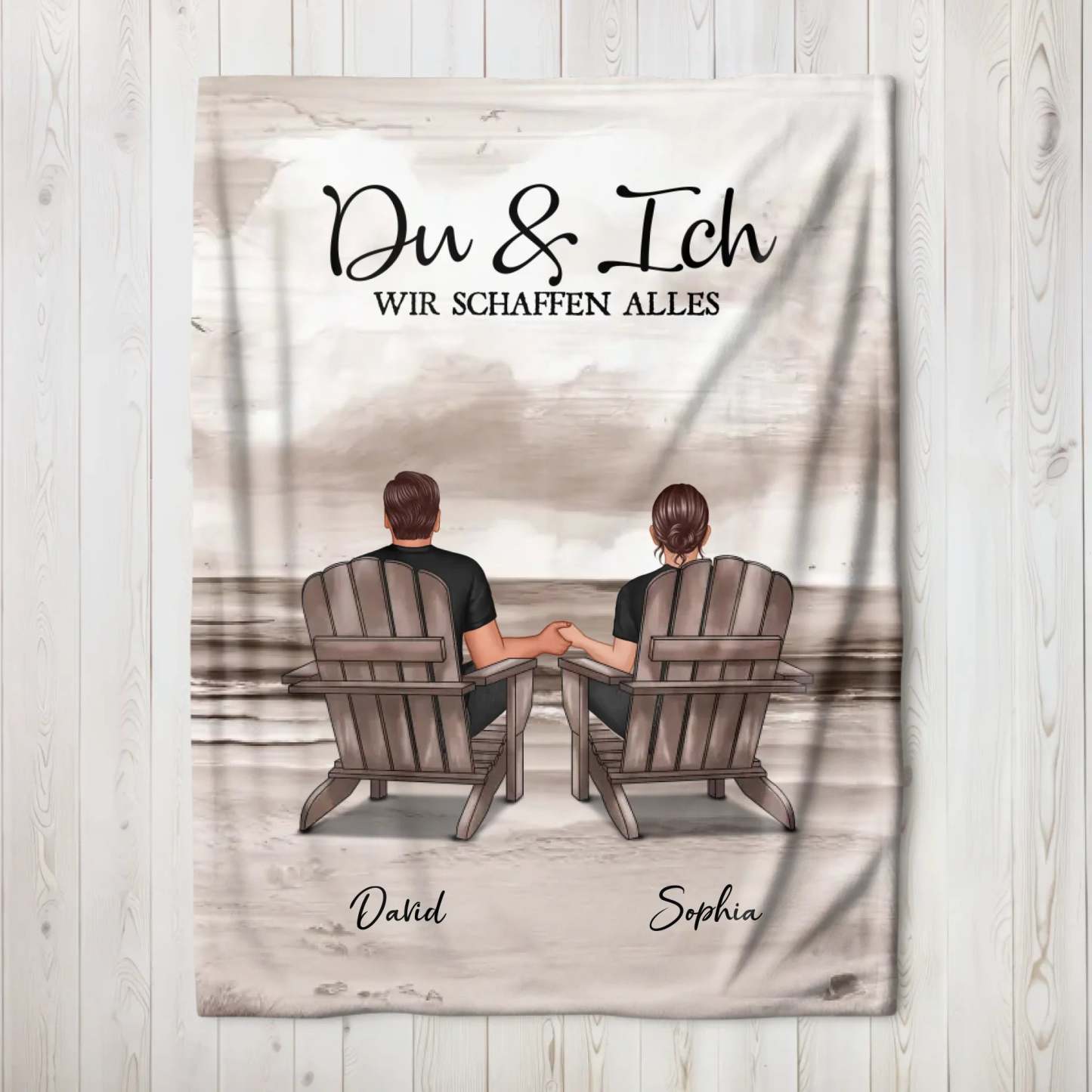 You & Me Beach Love Custom Blanket