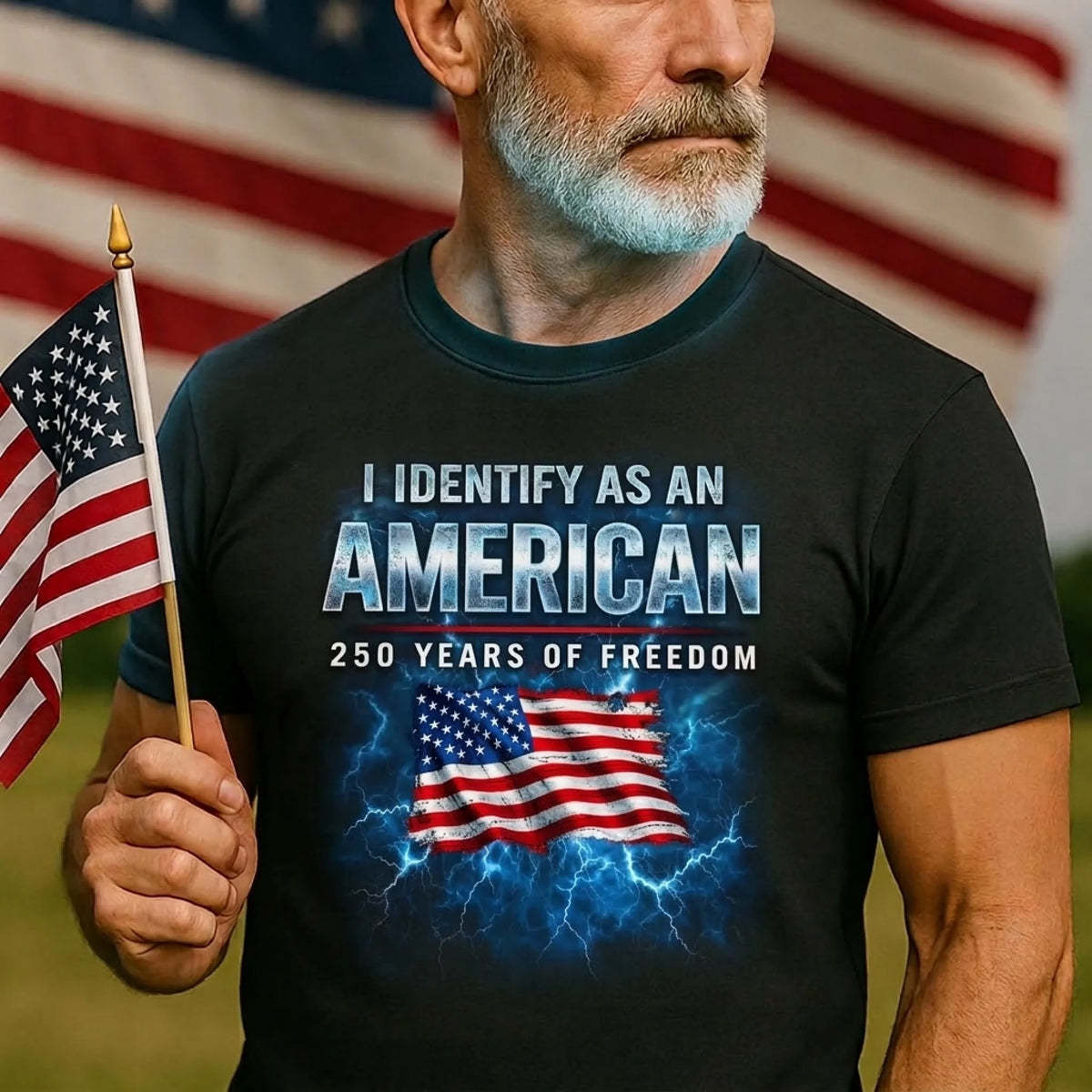 I Identify As An American 250th Anniversary T-shirt