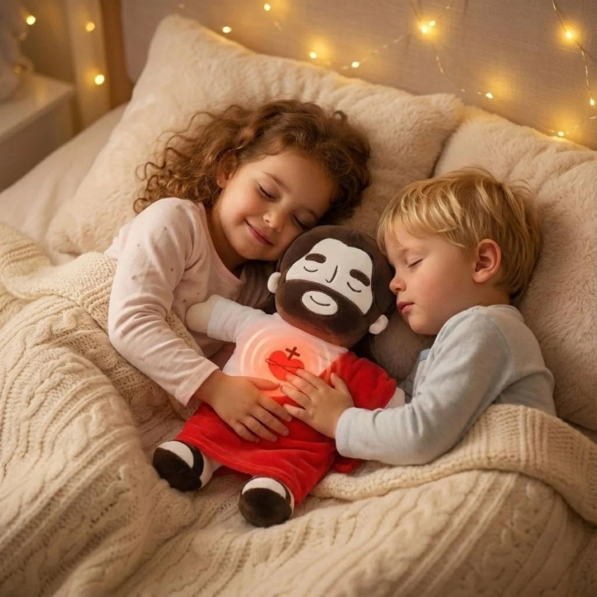 Breathing Jesus Plushie with Warm Glow, Music & Soothing Sleep Sounds