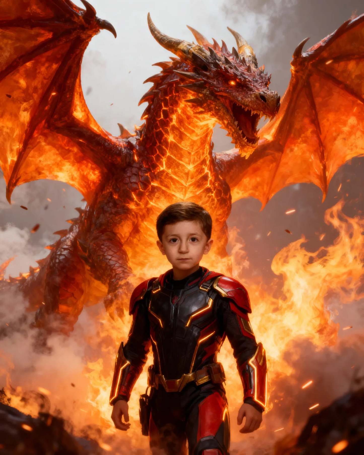 Personalized Dinosaur Kid Canvas – Custom Name Adventure Wall Art