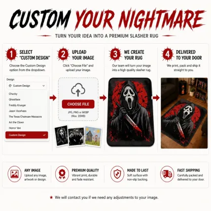 Premium Horror Slasher Collection Rug  23.6" x 35.4"|60x90 CM