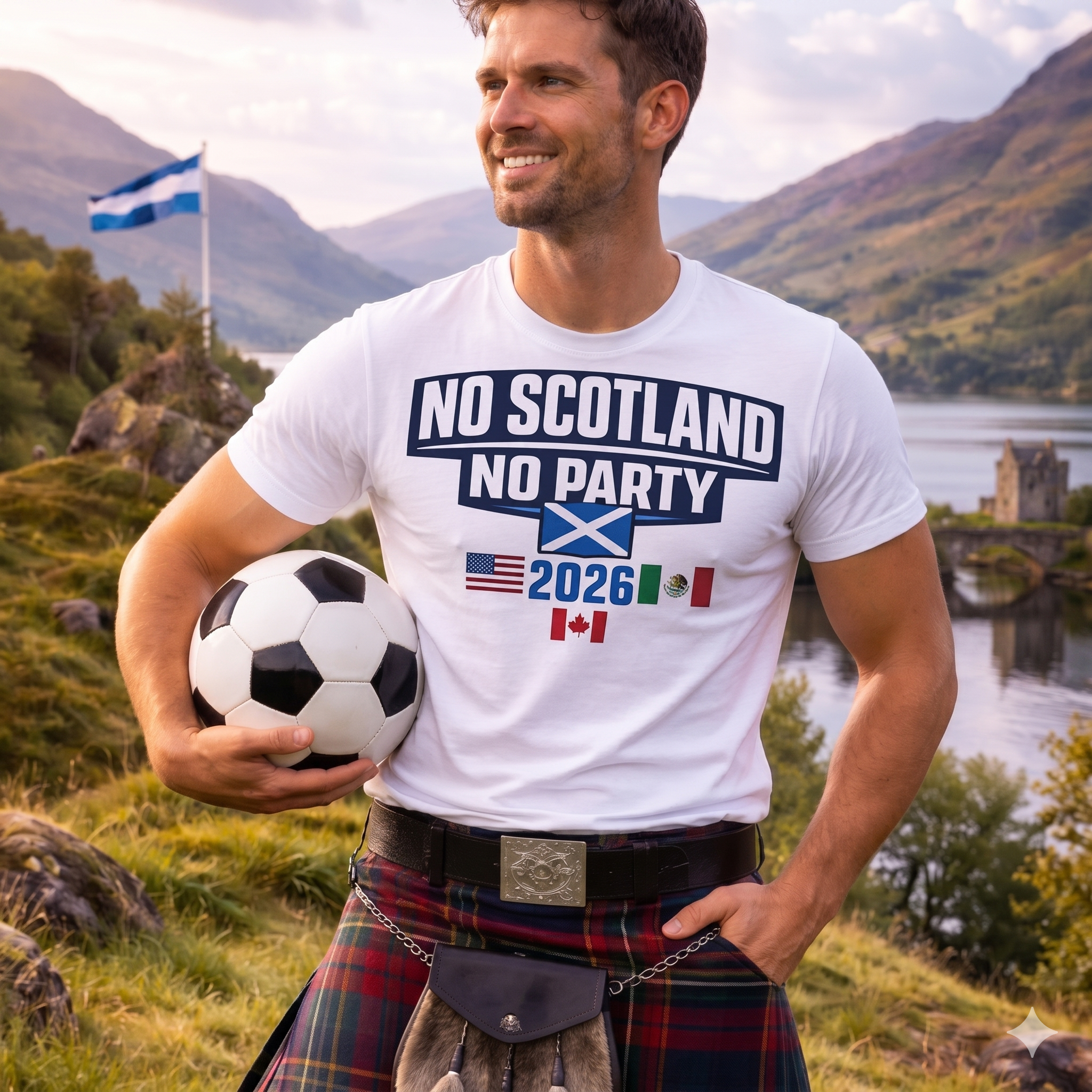 2026 Scotland Football Tee | No Scotland No Party World Cup