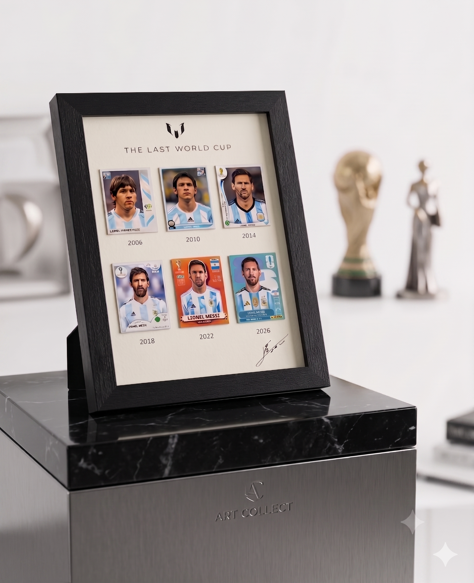 Acrylic Soccer Career Timeline Display Frame for Football Fan Gifts