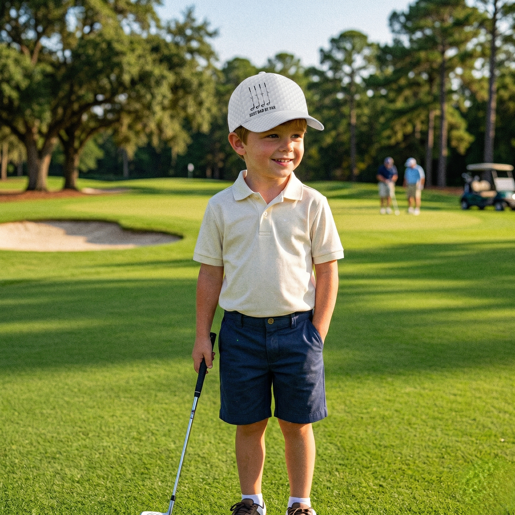 Personalized "Best Dad By Par" Golf Cap - Custom Names Father's Day Gift