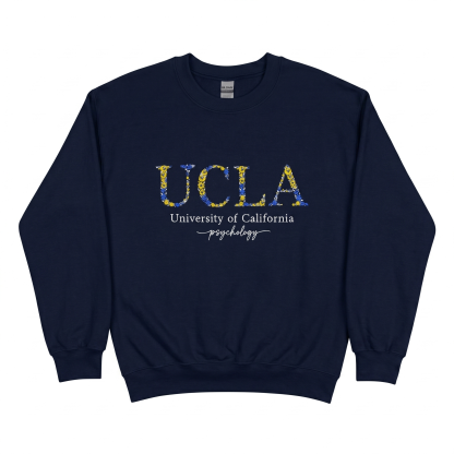 Custom Embroidered Floral Letter Sweatshirt – Personalized University & Sorority Gift with Major