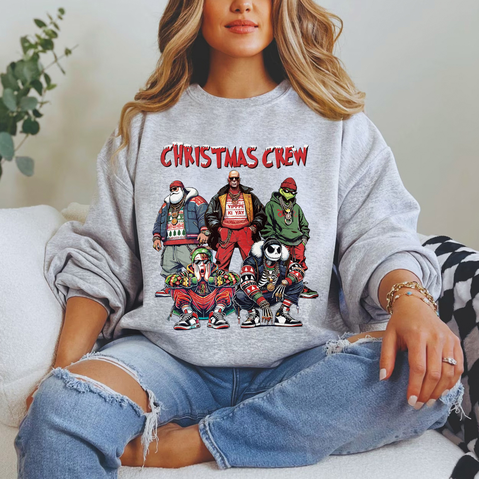 Christmas Crew Movie Characters Sweatshirt