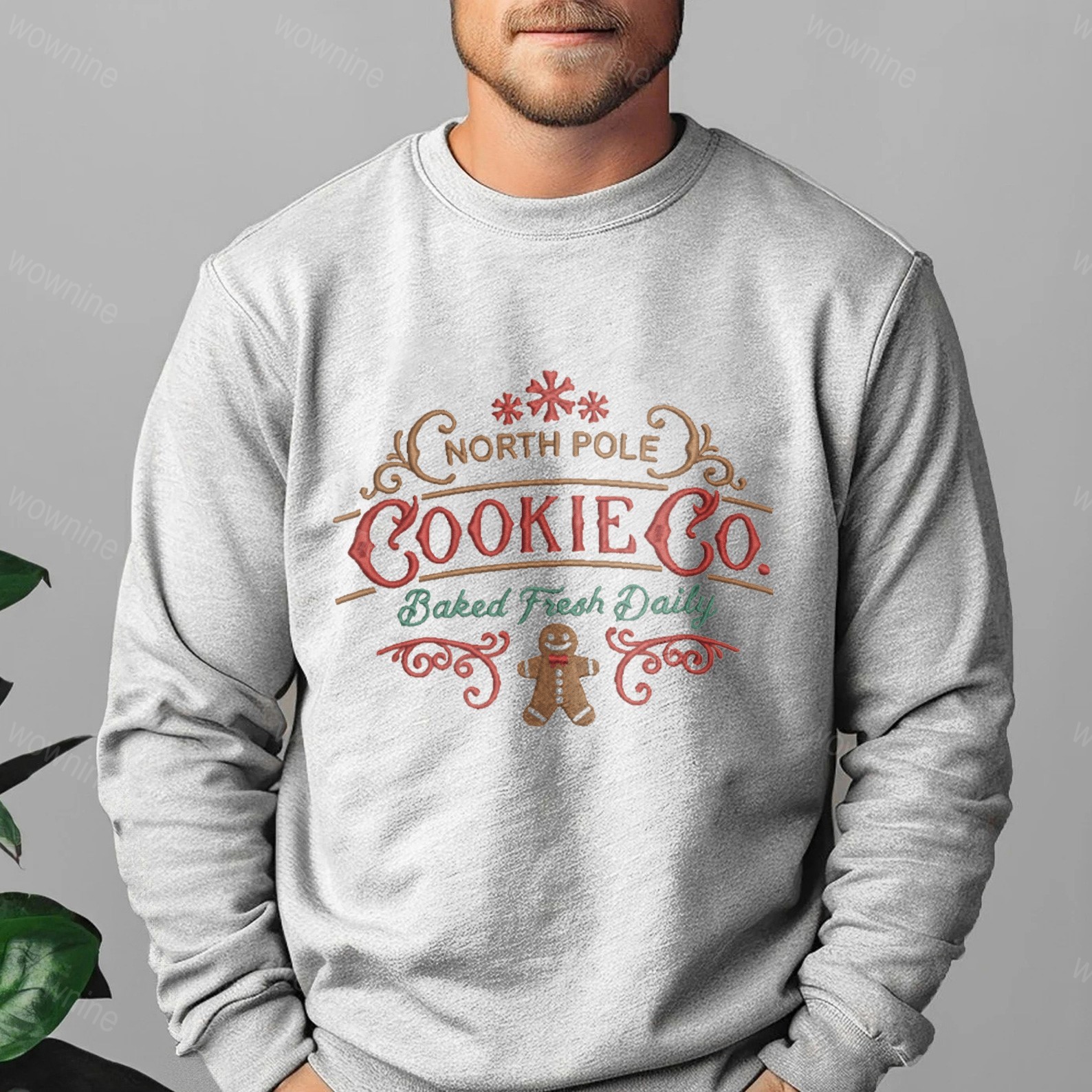 North Pole Cookie Co Embroidered Sweatshirt Embroidered Crewneck unisex Sweatshirt