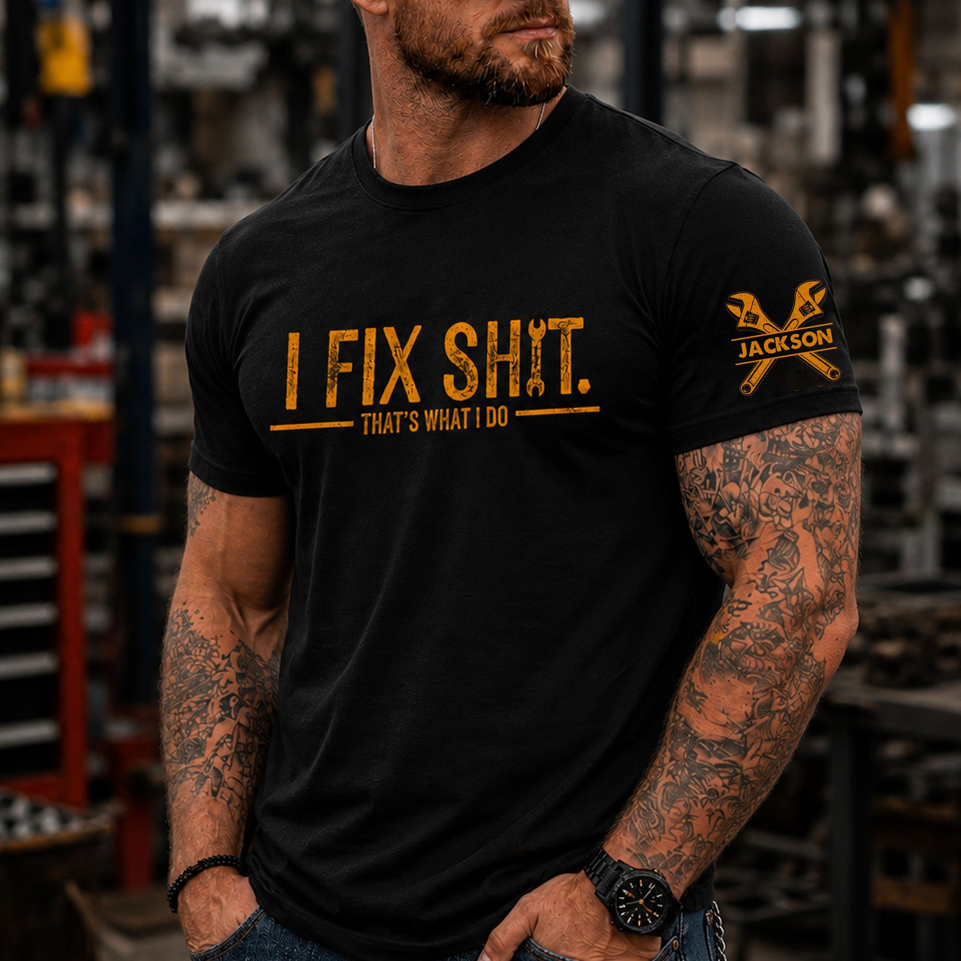 Personalized “I Fix Sh!t” Handyman Shirt