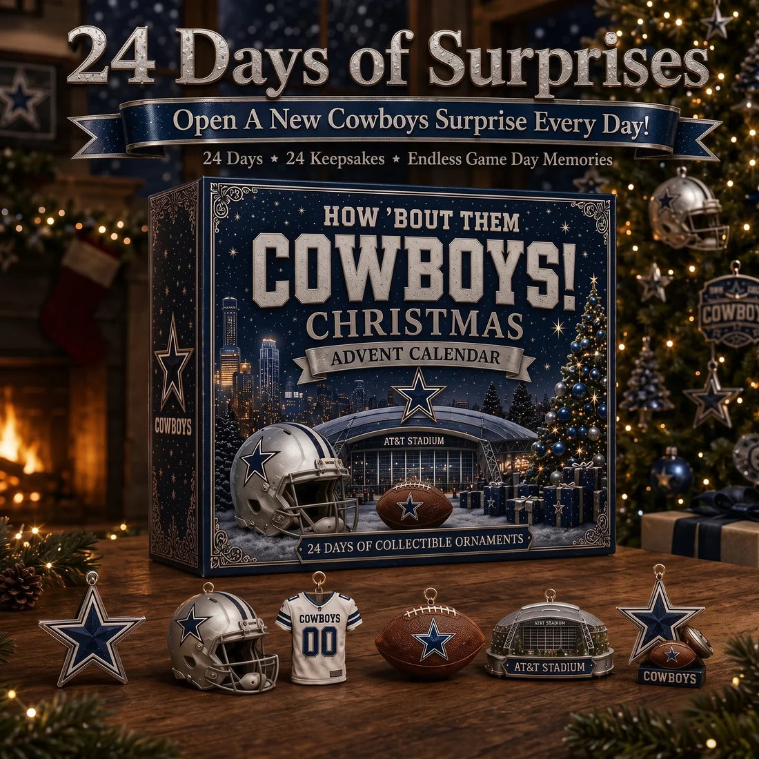 Football Fan Advent Calendar – 24 Collectible Ornaments