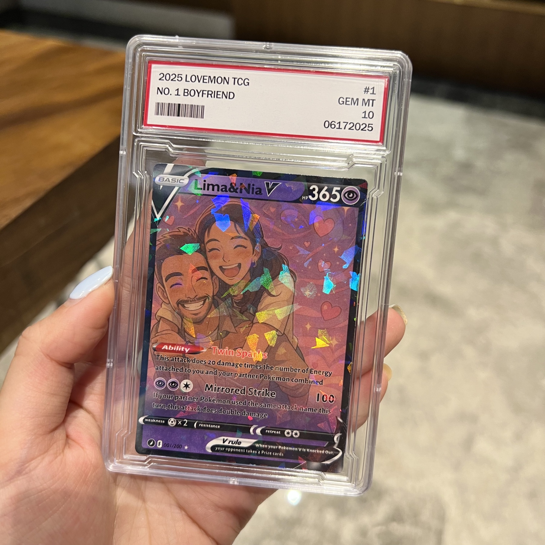 Custom Anime PokeLove 8 Types V Card For Couples