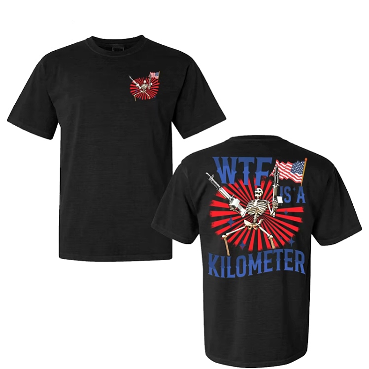 Independence Day Chaos: 4th Of July Skull & Flag Tee